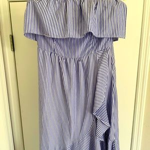 Slate and Willow blue striped dress - medium